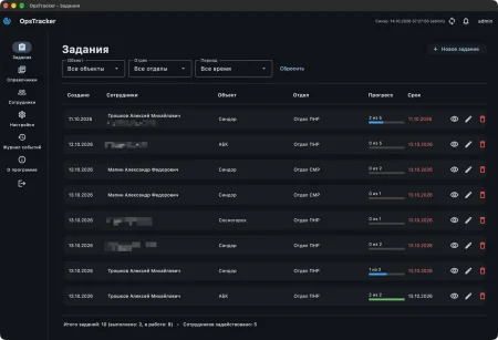 OpsTracker - Отслеживание операционных задач